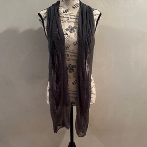 Sheer Charcoal Gray Scarf